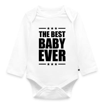 Best Baby Ever - Organic Longsleeve Baby Bodysuit - white - Front