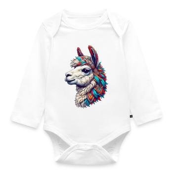 Alpaka - Baby Bio-Langarm-Body - Weiß - Vorne