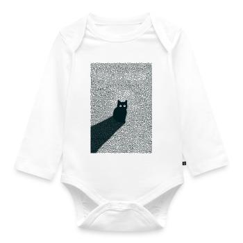 Kitty Dots - Baby Bio-Langarm-Body - Weiß - Vorne