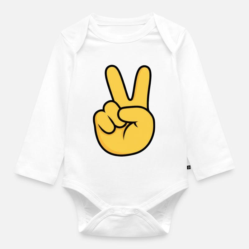 Lebensfreude - Baby Bio-Langarm-Body - Weiß