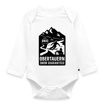 Obertauern Ski Resort - Organic Longsleeve Baby Bodysuit - white - Front