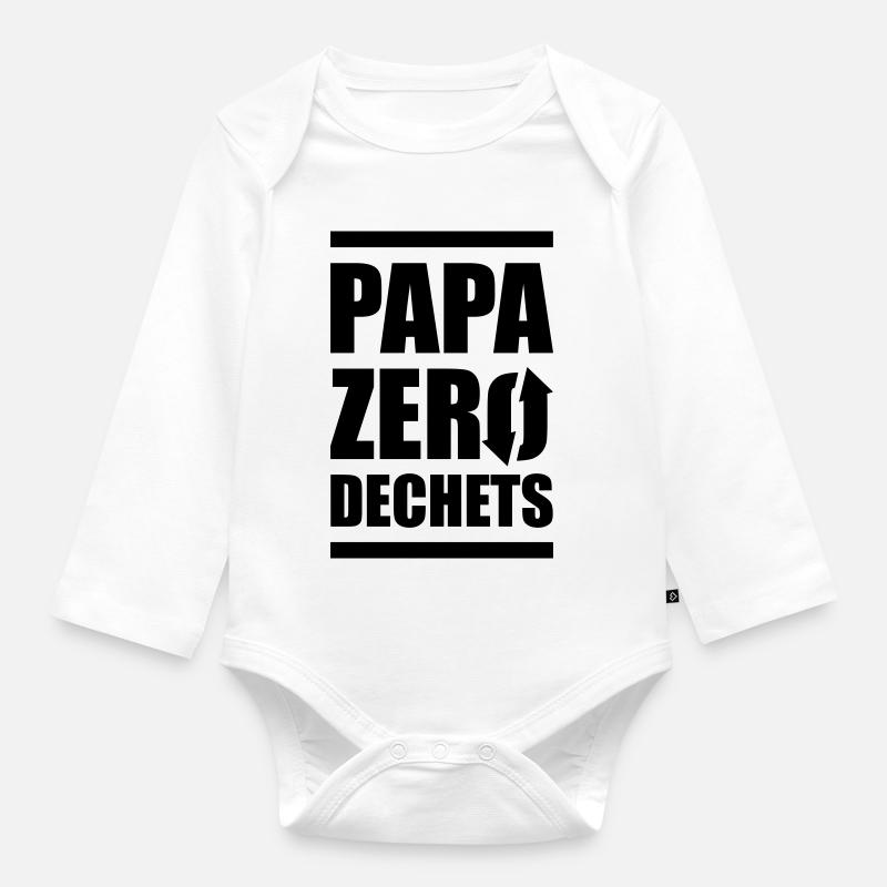 Zero Waste Vater - Baby Bio-Langarm-Body - Weiß