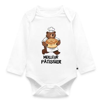 Best Pastry Chef - Organic Longsleeve Baby Bodysuit - white - Front
