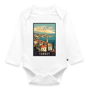 Experience Beauty of Izmir in Turkey - Organic Longsleeve Baby Bodysuit - white - Front