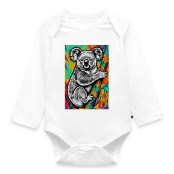 Koala - Baby Bio-Langarm-Body - Weiß - Vorne