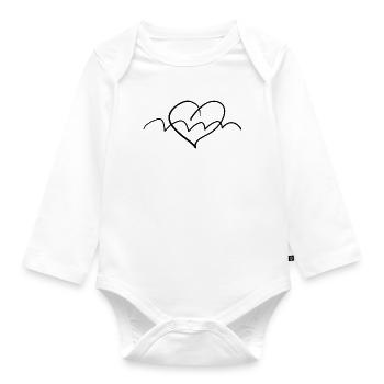 Shape Line - Organic Longsleeve Baby Bodysuit - white - Front