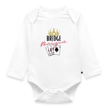 Bridge Königin - Baby Bio-Langarm-Body - Weiß - Vorne