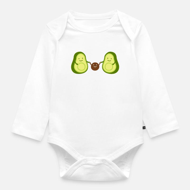 Avocado - Baby Bio-Langarm-Body - Weiß
