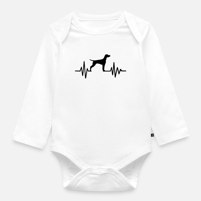 Vizsla - Baby Bio-Langarm-Body - Weiß