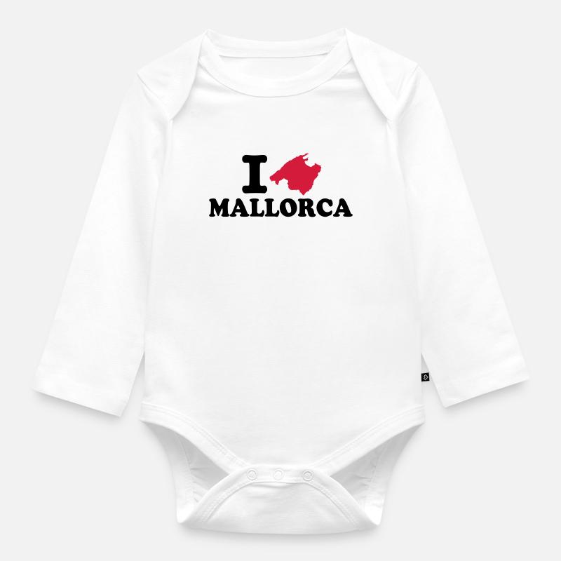 Mallorca - Baby Bio-Langarm-Body - Weiß