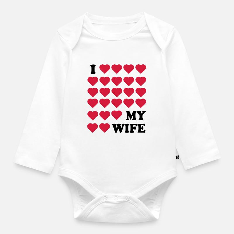 Ehefrau - Baby Bio-Langarm-Body - Weiß