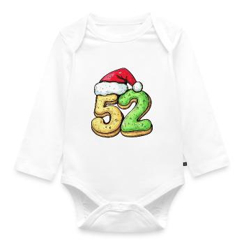 52 Nombre Noël - Body Bébé bio manches longues - blanc - Devant