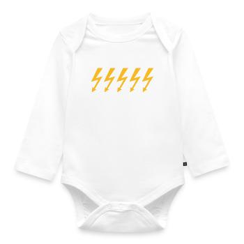 Blitz - Baby Bio-Langarm-Body - Weiß - Vorne