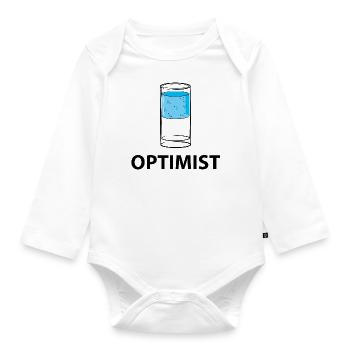 Optimist - Getränk - Baby Bio-Langarm-Body - Weiß - Vorne