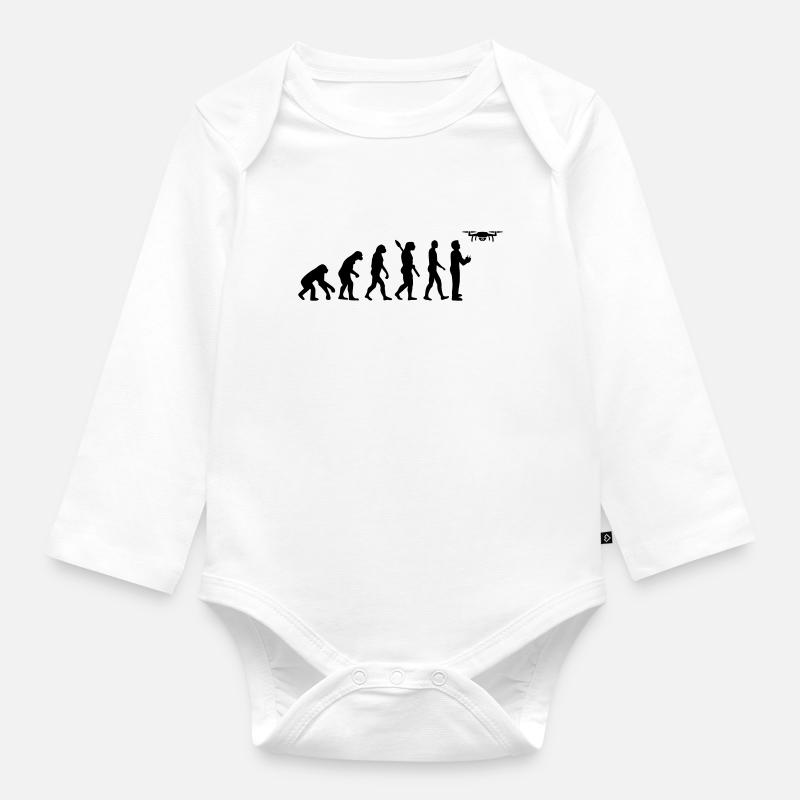 drone - Body Bébé bio manches longues - blanc