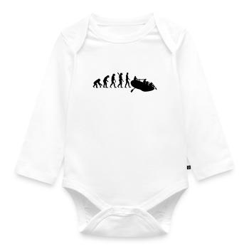 Rafting - Baby Bio-Langarm-Body - Weiß - Vorne