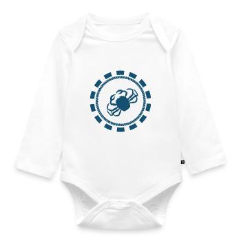 Krabbe - Baby Bio-Langarm-Body - Weiß - Vorne