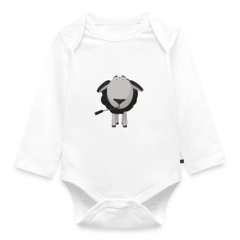 Max The Sheep - Organic Longsleeve Baby Bodysuit - white - Front