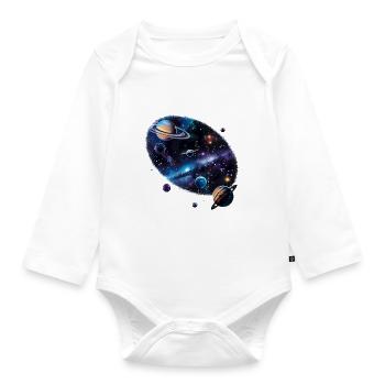 The Origin of the Universe - Organic Longsleeve Baby Bodysuit - white - Front