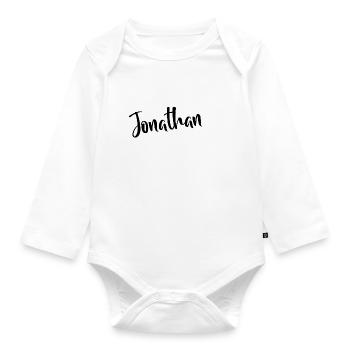 Jonathan - Body Bébé bio manches longues - blanc - Devant