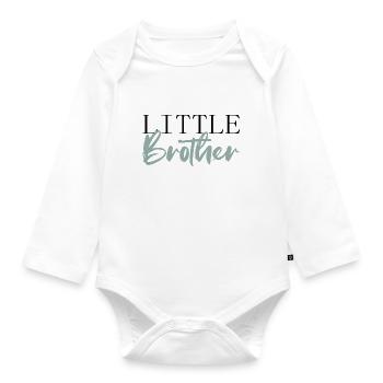 little brother - Organic Longsleeve Baby Bodysuit - white - Front