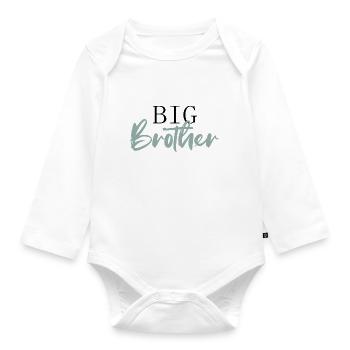 grand frère - Body Bébé bio manches longues - blanc - Devant