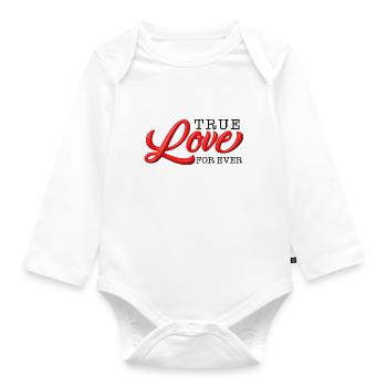 Le véritable amour pour toujours - Body Bébé bio manches longues - blanc - Devant