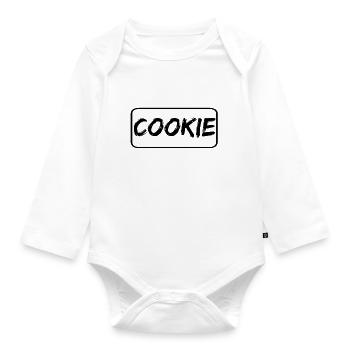 Cookie Transparent - Body Bébé bio manches longues - blanc - Devant