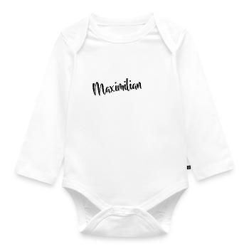 Maximilian - Baby Bio-Langarm-Body - Weiß - Vorne