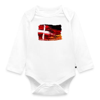 dansk tysk venskab - Amitié germano-danoise - Body Bébé bio manches longues - blanc - Devant