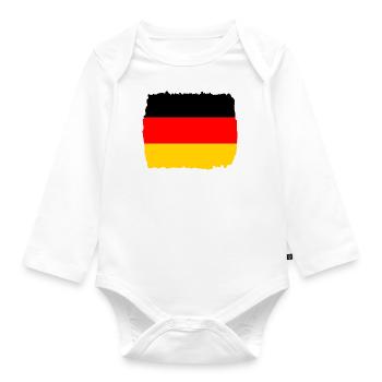 Drapeau de l’Allemagne Drapeau allemand Used Look Home - Body Bébé bio manches longues - blanc - Devant