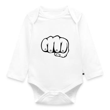 Faust - Baby Bio-Langarm-Body - Weiß - Vorne