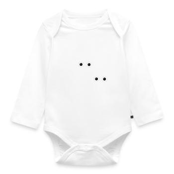 fomo,peur de manquer,typo - Body Bébé bio manches longues - blanc - Devant