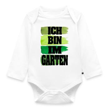 ich bin im garten - Baby Bio-Langarm-Body - Weiß - Vorne