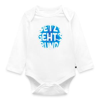 Jetzt gehts rund 3D - Baby Bio-Langarm-Body - Weiß - Vorne