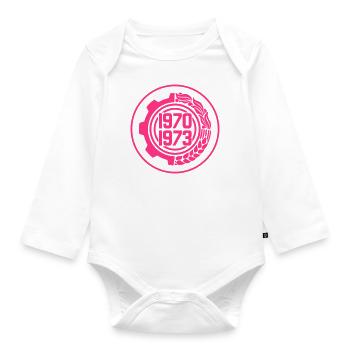 Dourou: Ein algerischer Cent (1ct) - Baby Bio-Langarm-Body - Weiß - Vorne