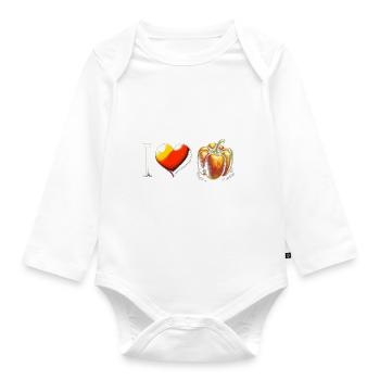 Paprika - Body Bébé bio manches longues - blanc - Devant