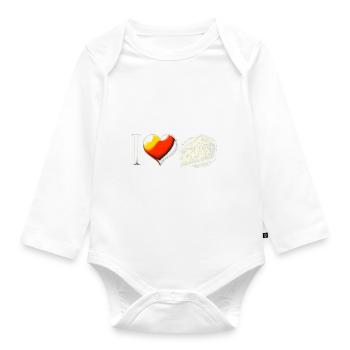 Cheese - Organic Longsleeve Baby Bodysuit - white - Front