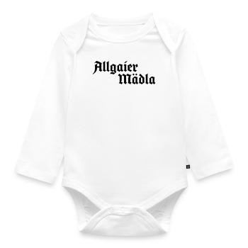Allgaier Mädla - Allgäu Design für Frauen - Baby Bio-Langarm-Body - Weiß - Vorne