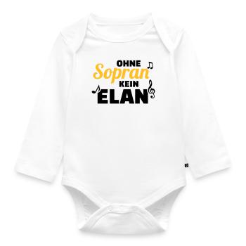 Chor - Baby Bio-Langarm-Body - Weiß - Vorne