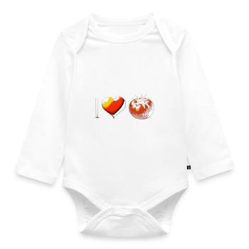 Tomato - Organic Longsleeve Baby Bodysuit - white - Front