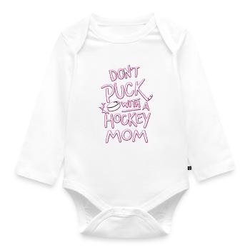 HOCKEY MOM PIC 8B - Baby Bio-Langarm-Body - Weiß - Vorne