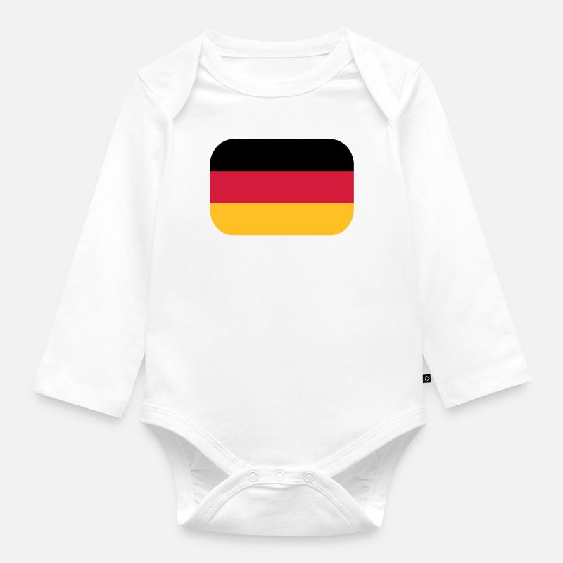 Allemagne - Body Bébé bio manches longues - blanc