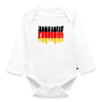 Drapeau de l’Allemagne Drapeau allemand Utilisé Look Homeland - Body Bébé bio manches longues - blanc - Devant