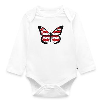 Bremen Flag Bremen Flag - Organic Longsleeve Baby Bodysuit - white - Front