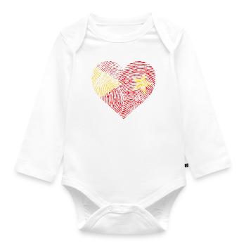 Cœur pour le Tigré – Amour, liberté et unité - Body Bébé bio manches longues - blanc - Devant