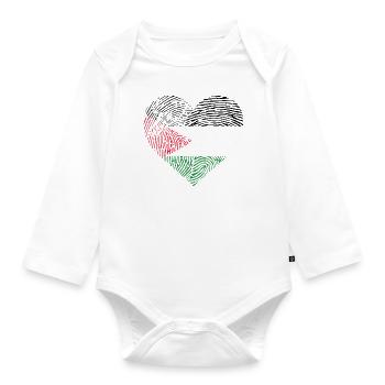 Cœur de Palestine – Amour et unité pour la Palestine - Body Bébé bio manches longues - blanc - Devant
