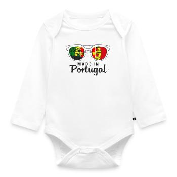 Portugal Drapeau Utilisé Look Drapeau Portugais - Body Bébé bio manches longues - blanc - Devant