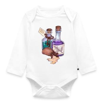 Alchemie Weisheit Tränke Esoterik Geschenk Magie - Baby Bio-Langarm-Body - Weiß - Vorne