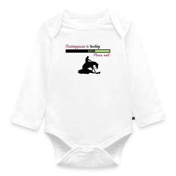 Reiningqueen is loading - Baby Bio-Langarm-Body - Weiß - Vorne